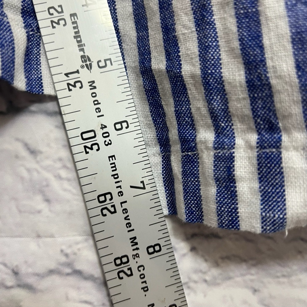 Lands' End Womens Shorts High Rise Striped Blue White Size S Casual Comfort - Picture 5 of 7